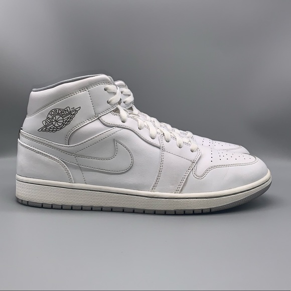 Nike Other - Nike Men's Air Jordan 1 Mid 'White Wolf Grey' Sneakers    -    Size:  11.5
